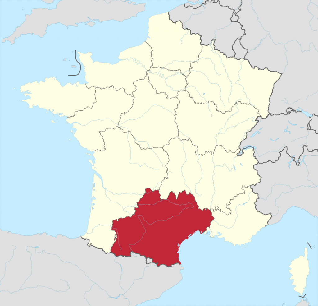 carte région paca languedoc roussillon